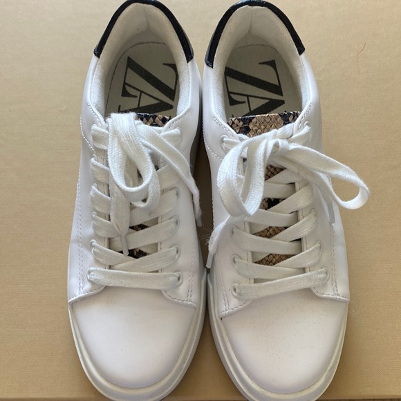 Zara Shoes - Zara White Platform Sneakers